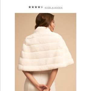 Betsey Johnson bridal fur jacket